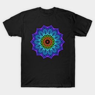 Mandala Colorful Flower Pattern T-Shirt